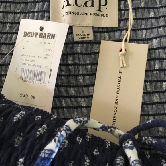 NEW! Boho Boot Barn Peasant Blouse Size Medium - Picture 9 of 11